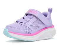 Sneaker SKECHERS "GO RUN ELEVATE 2.0", Kinder, Gr. 28, lila (lavendel), Textil, Lederimitat, kontrastfarbene Details, sportlich, Schuhe, Freizeitschuh mit Klettverschluss, Größenschablone zum Download