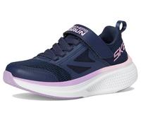 Sneaker SKECHERS "GO RUN ELEVATE 2.0", Kinder, Gr. 35, blau (navy), Textil, Lederimitat, kontrastfarbene Details, sportlich, Schuhe, Freizeitschuh mit Klettverschluss, Größenschablone zum Download (49