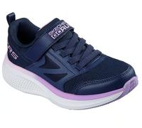 Sneaker SKECHERS "GO RUN ELEVATE 2.0", Kinder, Gr. 36, blau (navy), Textil, Lederimitat, kontrastfarbene Details, sportlich, Schuhe, Freizeitschuh mit Klettverschluss, Größenschablone zum Download (49