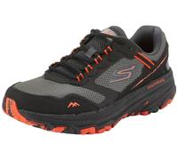 Skechers Herren Go Run Trail Höhe 2.0 Sneaker, Schwarz und Orange Leder Textil, 42 EU
