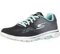Skechers Damen Go Walk 5-Alive Sneaker, Schwarz/Aqua, 39 EU