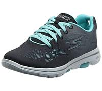 Skechers Damen-Sneaker Go Walk 5 Alive Schwarz/Aqua 43 EU