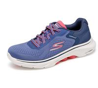 Skechers Go Walk 7 Cosmic Waves Athletic Walking Sneaker für Damen, Marineblau/Koralle, 42 EU