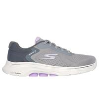 Skechers Go Walk 7 Cosmic Waves Sportlicher Damen-Sneaker, Grau/Lavendel, 38.5 EU