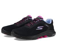 Skechers Go Walk 7 Cosmic Waves Sportlicher Damen-Sneaker, Schwarz/Multi, 38.5 EU