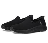Skechers Go Walk Arch Fit 2.0 Delara Damen-Sneaker zum Reinschlüpfen, Schwarz, 35 EU