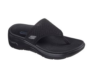 Skechers Go Walk Arch Fit 2.0 Polyester Damen Schwarz Sandalen EU 37 / UK 4