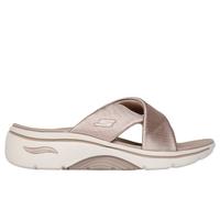 Skechers GO WALK Arch Fit 2.0 Sandal - Vibe in Nature Brown/Gray, Größe 40, Vegan, in der Maschine waschbar