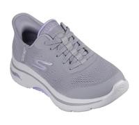 Skechers Go Walk Arch Fit 2.0 Valencia Damen-Sneaker zum Reinschlüpfen, Grau/Lavendel, 39 EU