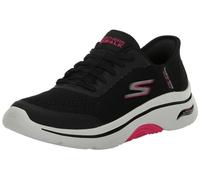 Skechers Go Walk Arch Fit 2.0 Valencia Damen-Sneaker zum Reinschlüpfen, Schwarz/Pink