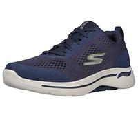 Skechers Go Walk Arch Fit Idyllic Sneaker für Herren, Navy/Gold, 47.5 EU X-Weit