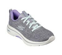 Skechers Go Walk Arch Fit Schuhe grau lila Damen 125311 für Damen, grau, Größe 39 EU