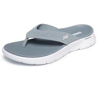 Skechers Go Walk Flex Damen-Sandalen, Splendor-Flip-Flop, GRAU, 7