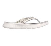 Zehentrenner SKECHERS "GO WALK FLEX SANDAL", Herren, Gr. 41, weiß, Lederimitat, metallic, Schuhe Zehentrenner, Sommerschuh, Badeschuh, Strandschuh mit Nietenverzierung (11315530-41) weiß