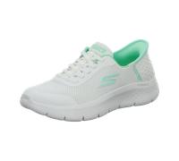 Slip-On Sneaker SKECHERS "GO WALK FLEX-GRAND ENTRY", Damen, Gr. 43, weiß, mint, Textil, Schuhe, Schlupfschuh, Slipper mit Slip-Ins Funktion (19743868-43) weiß, mint