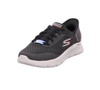 Skechers Go Walk Flex-New World Sneaker für Herren, Schwarz/Orange, 40 EU