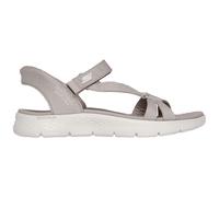 Skechers Damen Sandale GO Walk Flex Illuminate, beleuchtet, vegan, maschinenwaschbar, Taupe 40 EU