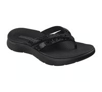 Skechers GO WALK Flex Sandal Lindsey Damen Zehentrenner 38 EU vegan mit Goga Mat® Fußbett & ULTRA GO® Dämpfung, leichte Sandale mit Strass-Details