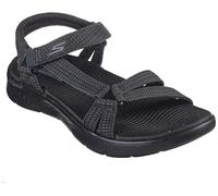 Skechers Go Walk Flex Sublime Damen-Sandalen, Schwarz/Schwarz, 38 EU