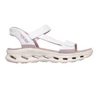 Sandale SKECHERS "GO WALK GLIDE-STEP 2.0 SANDAL-JADA", Damen, Gr. 40, weiß, rosa, Textil, kontrastfarbene Details, Schuhe Sandale, Sommerschuh, Klettschuh, Sandalette mit sportiver Sohle (37124548-40)
