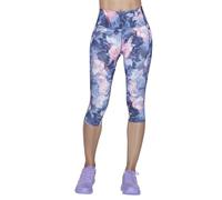 Skechers Go Walk High Waisted Summer Rose Capri Leggins CP1-NVHP, Women Leggings, Multicolour, S EU