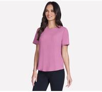 Skechers GO WALK Luxe Rib T-Shirt in Rose, Größe Groß