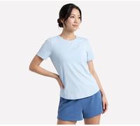 Skechers GO WALK Luxe Rib T-Shirt in Sil/Weiss/Blau, Größe XS