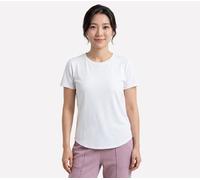 Skechers GO WALK Luxe Rib T-Shirt in Weiss, Größe XL