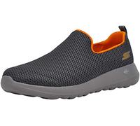 Skechers Go Walk Max Athletic Air Mesh Slip On Walkingschuhe für Herren, Charcoal/Orange, 12 X-Wide