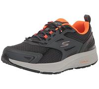 Skechers GOrun Herren-Sneaker für Workout, Laufen, Wanderschuhe, mit luftgekühltem Schaumstoff, grau/orange, 41.5 EU X-Weit