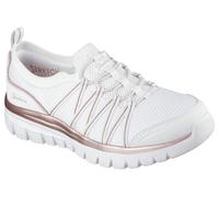 Skechers Graceful Purecrush Damen-Sneaker, Weißer Rotgold-Strick, 39 EU