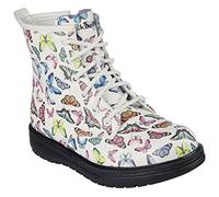 Skechers GRAVLEN Butterfly SQ Mädchen,Kinder Schnürboots,Halbstiefel,Schnürung,Winterschuhe,uebergangsstiefel,uebergangsschuhe,Weiß,32 EU