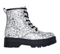 Skechers Kinder-Mädchen-Schnürstiefelette GRAVLEN HI - DOODLE DOWN Silber-Schwarz 34
