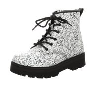 Skechers Kinder-Mädchen-Schnürstiefelette GRAVLEN HI - DOODLE DOWN Silber-Schwarz 34