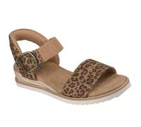 Skechers Hands Free Slip-ins® BOBS® Desert Kiss - Safari Stepper Damen Sandalen 37 EU, vegan, Memory Foam, Leopard-Print, bequeme Slip-On Sommerschuhe, Absatzhöhe ca. 1,25 Zoll