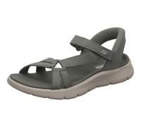 Sandale SKECHERS "GO WALK FLEX SANDAL-ILLUMINATE", Damen, Gr. 35, sage, oliv, Textil, Strukturmuster, Schuhe Sandale, Sandalette, Trekking Sandale mit Gogo Mat Fußbett (31648011-35) sage, oliv