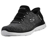 Skechers Hands Free Summits - Dazzling Haze Damen-Sneakers zum Hineinschlüpfen, Schwarz Weiß, 43 EU Weit