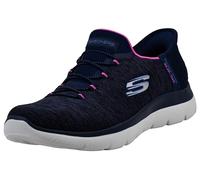 Skechers Hands Free Summits Dazzling Haze Damen-Sneakers zum Hineinschlüpfen (Slip-ins), Marineblau/Hot Pink, 40 EU