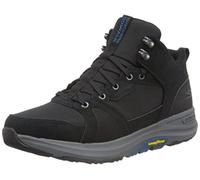 Skechers Herren 216102 Bktl Stiefelette, Schwarzes Leder, synthetisch, blaugrüner Besatz, 45.5 EU