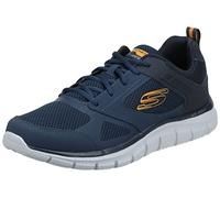 Skechers Herren 232398 Nvy Sneaker, Marineblauer Netzbesatz aus Leder, 41.5 EU