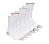 Skechers Herren 6 Pack Work Crew Socken, Weiss/opulenter Garten, 43-47 EU