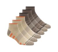 Skechers Herren 6er-Pack Work Quarter Crew Socken, Sand, 43-47 EU