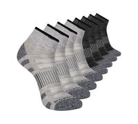 Skechers Herren 8-pack Work Collection Quarter Crew Socks, Extended Cushion & Mesh Ventilation Socken