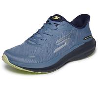 Skechers Herren Aero Pulse Performance Running Shoes - Lightweight Engineered Mesh Low-Top Daily Runner with Arch Support Slip-InTurnschuhe, Blue Textile Lime Trim, 46 EU