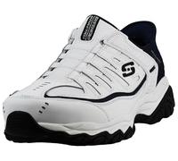 Skechers Herren Afterburn M. Fit Grill Captain Slipper, weiß/Marineblau, 39 EU X-Weit