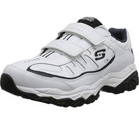 Skechers Herren Afterburn M. Fit Strike on, weiß/Marineblau, 46 EU X-Weit