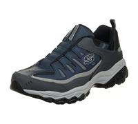 Skechers Herren Afterburn M. Fit Wonted Slipper, Marineblau/Grau, 46 EU X-Weit