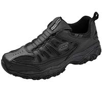 Skechers Herren Afterburn M. Fit Wonted Slipper, Schwarz/Dunkelgrau, 46 EU X-Weit