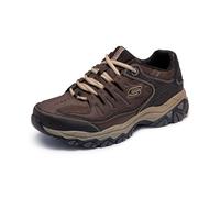 Skechers Herren Afterburn Memory-Foam Schnürschuh, Braun/Taupe, 45.5 EU X-Weit