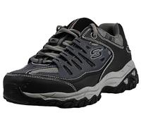 Skechers Herren Afterburn Memory-Foam Schnürschuh, Navy, 49.5 EU X-Weit